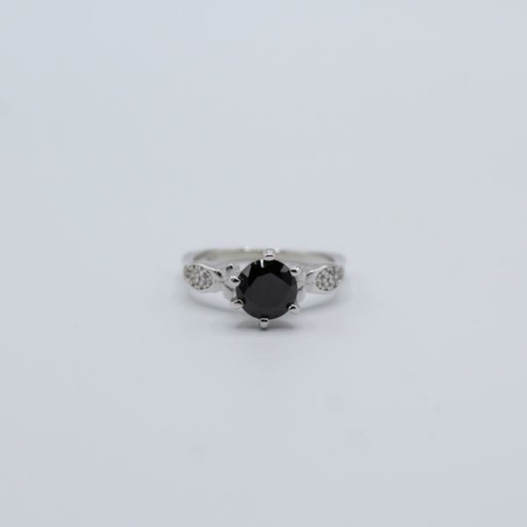 Shinning Coal Inspired CZ ring - Picture 1 of 2